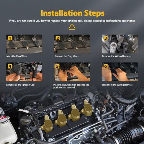 مجموعة OCPTY من 6 ملفات الإشعال متوافقة مع OE: UF553 DG520 C1595 FIT For Ford/Lincoln/for Mazda/for Mercury 2007-2011 in Saudi Arabia