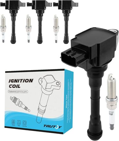 Set of 4 UF659 Ignition Coil Pack & Iridium Spark Plug (1.6L Only) For Nissan Juke 2011-2017,Replace # GN10614 1788535 C1807 XP5683 22448-1KC0A in Saudi Arabia