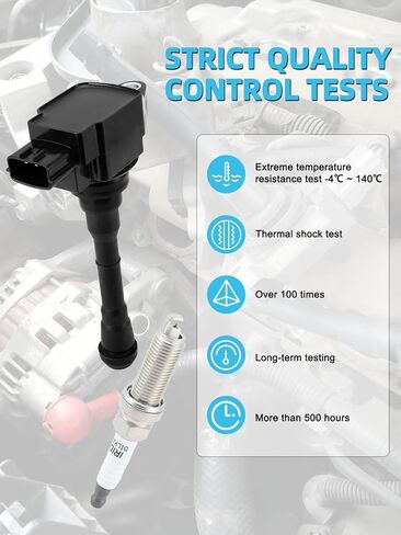 Set of 4 UF659 Ignition Coil Pack & Iridium Spark Plug (1.6L Only) For Nissan Juke 2011-2017,Replace # GN10614 1788535 C1807 XP5683 22448-1KC0A in Saudi Arabia