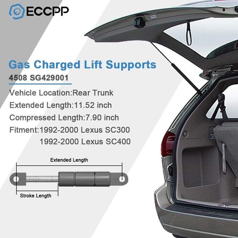 ECCPP Lift Support Trunk Replacement Struts Gas Springs Fit For Lexus SC300 1992-2000,For Lexus SC400 1992-2000 Set of 2 in Saudi Arabia