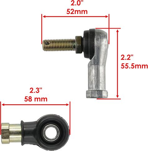 Caltric 2 Tie Rod End Kit Compatible with Polaris Trail Blazer 250 1990 1991 1992 1993 1994 1995 1996 in Saudi Arabia
