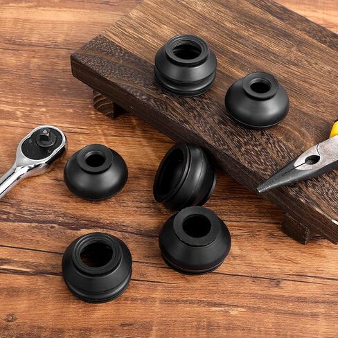 6 PCS Ball Joint Boot Replacement, Rubber Tie Rod Boot Tie Rod End Boots, Car Accessories Rubber Turn to Rods Arm Ball Head Dust Protection Rubber-Cover Fit for Most Vehicles in Kuwait
