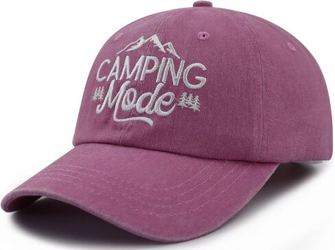 Funny Camping Mode Hat for Men Women, Adjustable Embroidered Glamping Baseball Cap in Saudi Arabia