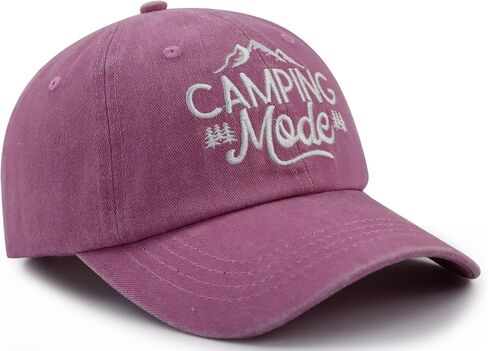 Funny Camping Mode Hat for Men Women, Adjustable Embroidered Glamping Baseball Cap in Saudi Arabia