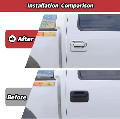 JeCar 5pcs White Door Handle Cover Trim Kit Fit for 2009-2014 Ford F150 Raptor Exterior Accessories in Saudi Arabia