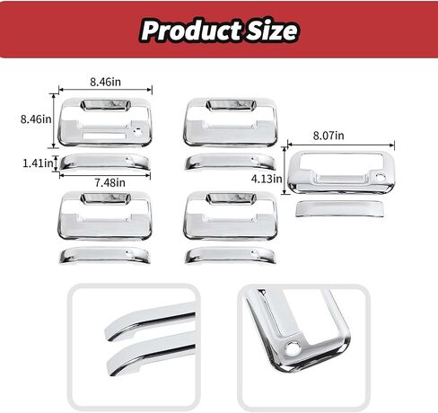 JeCar 5pcs White Door Handle Cover Trim Kit Fit for 2009-2014 Ford F150 Raptor Exterior Accessories in Saudi Arabia
