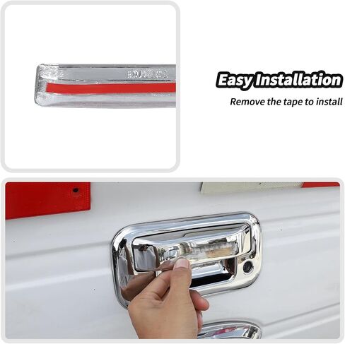 JeCar 5pcs White Door Handle Cover Trim Kit Fit for 2009-2014 Ford F150 Raptor Exterior Accessories in Saudi Arabia