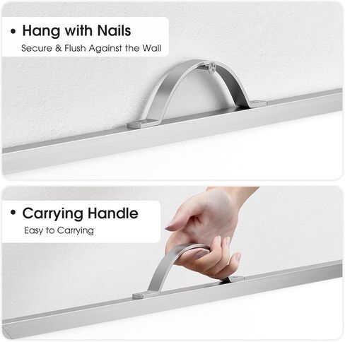 MaxGear Dry Erase Board for Wall, 16"x12" Hanging Whiteboard, Double Sided Small White Board with Handle, Silver Aluminum Alloy Frame Vertical Whiteboard for Students - Planning, Drawing, Memo in Kuwait