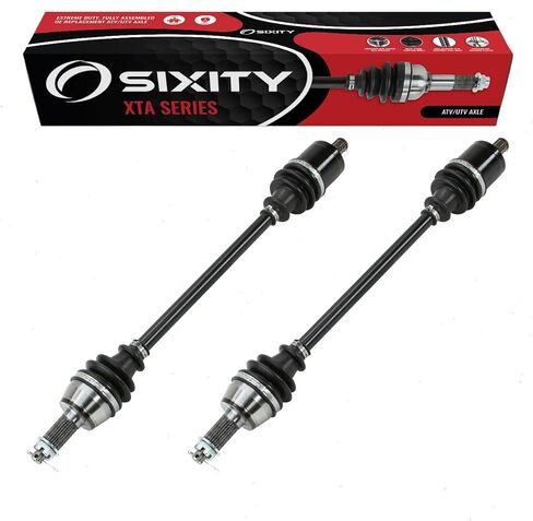 2 pc Sixity XTA Front Left Right Axles compatible with Polaris Brutus + Cab HD HDPTO Deluxe LE Ranger 1000 EPS Premium 570 Full-Size XP 900-5 Crew 900-6 900 Bronze Mist Browning High Lifter Edition in Saudi Arabia