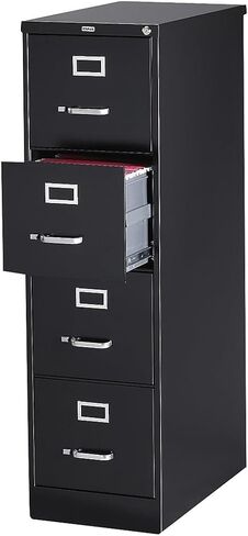 STAPLES 4-Drawer Vertical File Cabinet, Letter Size Documents, Lockable, 26.5" D x 14.9" W x 51.97" H, Light Gray in Saudi Arabia