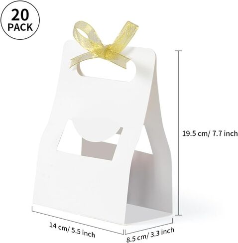 PYD Life 20 Pack 11 OZ Sublimation Mugs Blanks Gift Boxes Bulk Matte White 5.5" x 3.3" x 7.7" with Golden Ribbon for Heat Press Transfer in Kuwait