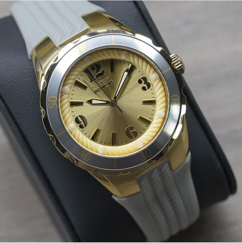 Invicta Angel Lady 38mm Stainless Steel Gold Gold dial PC21 Quartz in Saudi Arabia