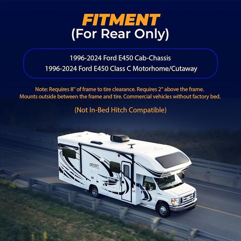 طقم تعليق أكياس هواء الوسادة الهوائية لعزم الدوران لعام 1996-2023 فورد E450 Class C Motorhome/Cutaway (CAB-Chassis فقط) 2WD 4WD E-450 حقيبة مساعدة خلفية 5000 رطل (استبدال طقوس ركوب FireStone 2153) (TR2153) in Saudi Arabia