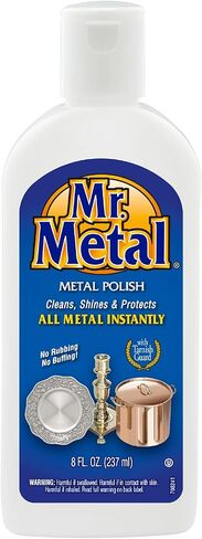 السيد Metal Metal Polish Liquid جميع المنظفات المعدنية متعددة الأغراض ، غير كاشفة ، منظف الفضة الاسترليني الفوري ، النحاس النحاسي والفولاذ المقاوم للصدأ ، مزيل الأوساخ والتشويه ، تلميع الفضة الكروم ، 8 أوقية in Kuwait
