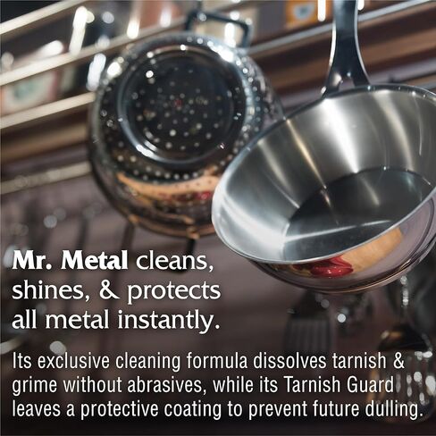 السيد Metal Metal Polish Liquid جميع المنظفات المعدنية متعددة الأغراض ، غير كاشفة ، منظف الفضة الاسترليني الفوري ، النحاس النحاسي والفولاذ المقاوم للصدأ ، مزيل الأوساخ والتشويه ، تلميع الفضة الكروم ، 8 أوقية in Kuwait