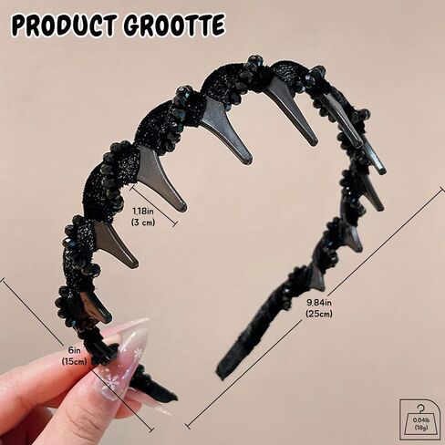 عتيقة شعر لؤلؤة الاصطناعية العتيقة ، عصابات الشعر لشعر المرأة ، حزب الزفاف Hairband (1pcs-black ، مقاس واحد) in Saudi Arabia