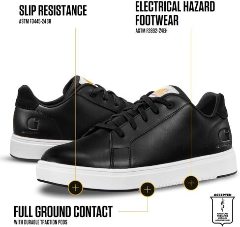 Carhartt FC2171-W9.5M Detroit Leather Sneaker Black 9.5M in Saudi Arabia