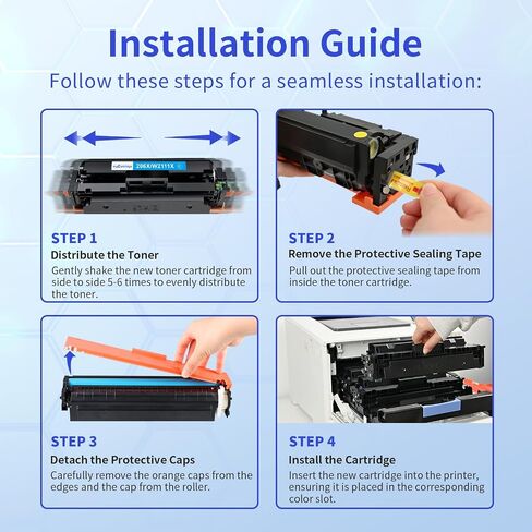 218X Toner Cartridges 4 Pack High Yield (No Chip) Compatible Replacement for HP 218X 218A for Color Laserjet Pro 3201dw MFP 3301fdw 3301cdw 3301sdw Printer Ink W2180X W2180A (BCMY, 4-Pack) in Kuwait