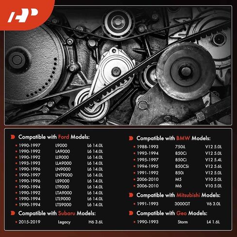 A -Premium Engine حزام Serpentine Drive متوافق مع Subaru & BMW & Ford & Dodge & Mitsubishi & Cars - Legacy ، Outback ، 750il ، 850ci ، 850csi ، 850i ، M5 ، M6 ، L9000 ، La9000 ، Stealth ، 3000GT & More in Saudi Arabia