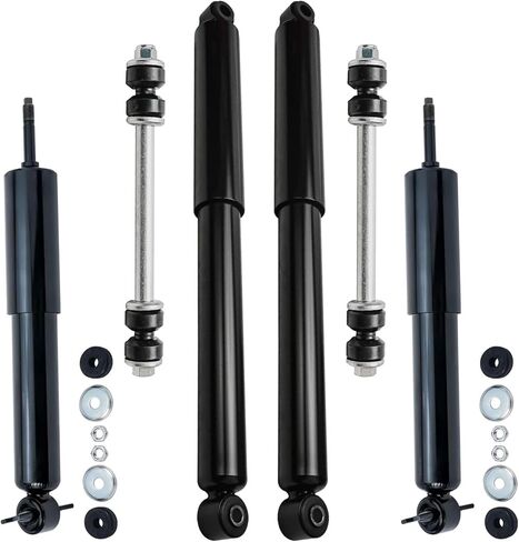 Detroit Axle - 6pc Strock Ussorbers Kit for Ford Ranger Mazda B2300 B2500 B3000 B4000 ، 4 strubles estorbers الأمامية والخلفية 2 قضبان التأثير الأمامية in Saudi Arabia