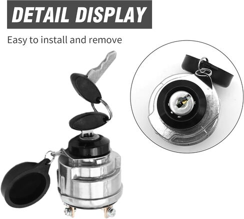 Ignition Switch 72098283 72102514 with 2 Keys Replacement for Allis Chalmers Deutz 5015 5020 5030 5215 5220 5230 6140 Replacement for Ford New Holland 5 Terminals 12 Volts in Saudi Arabia
