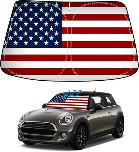 BESTVIEW Windshield Sun Shade Compatible with Mini Countryman F60 SUV 2017-2023, Foldable Reflective Sun Visor Protector, Upgraded 5 Layers 240T MaterialMini Countryman F60 SUV 2017-2023 in Kuwait