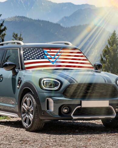 BESTVIEW Windshield Sun Shade Compatible with Mini Countryman F60 SUV 2017-2023, Foldable Reflective Sun Visor Protector, Upgraded 5 Layers 240T MaterialMini Countryman F60 SUV 2017-2023 in Kuwait