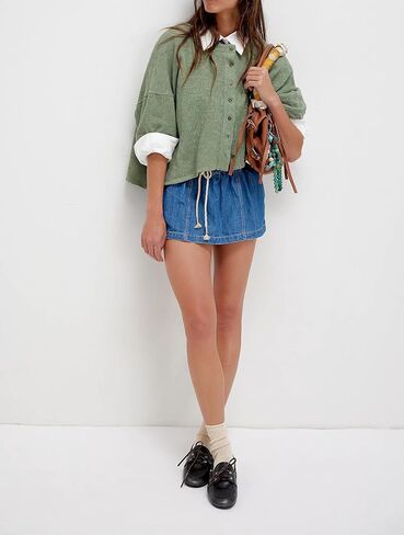 Womens Open Front Button Down Cardi Tee Drop Shoulder 3/4 Wide Sleeve Y2k Cute Going Out Shirts Streetwear Cardigan Tops in Saudi Arabia