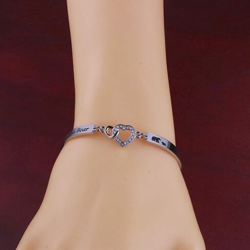 BOSATE Mother Gift Mama Bear Bracelet New Mom Gifts Mama Bear Jewelry Gift Polar Bear Bracelet Sweet Family Jewelry Mom Gifts for Mother Mom in Saudi Arabia