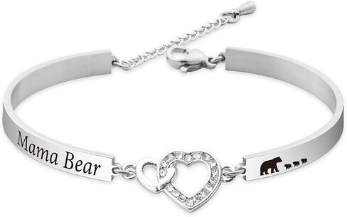 BOSATE Mother Gift Mama Bear Bracelet New Mom Gifts Mama Bear Jewelry Gift Polar Bear Bracelet Sweet Family Jewelry Mom Gifts for Mother Mom in Saudi Arabia