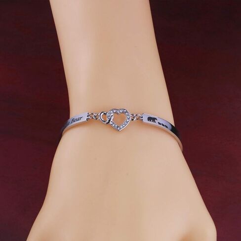 BOSATE Mother Gift Mama Bear Bracelet New Mom Gifts Mama Bear Jewelry Gift Polar Bear Bracelet Sweet Family Jewelry Mom Gifts for Mother Mom in Saudi Arabia