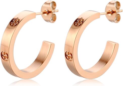 Ladies' Love Friendship Earrings Ring Earrings Stainless Steel Durable Low Allergy Friendship Jewelry Birthday Graduation Wedding Ladies Christmas Gift in Saudi Arabia
