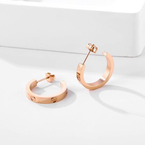 Ladies' Love Friendship Earrings Ring Earrings Stainless Steel Durable Low Allergy Friendship Jewelry Birthday Graduation Wedding Ladies Christmas Gift in Saudi Arabia