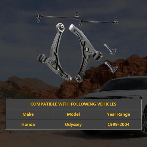 Front Upper Control Arm and Upper Lower Ball Joint Kit 6pc K640609 K640610 K90255 K90258 K90259 for Toyota Tacoma 1995-1997 4WD & 1998-2004 4WD 2.7L 3.4L & 2000-2004 RWD 2.7L 3.4L, Suspension Kit in Kuwait
