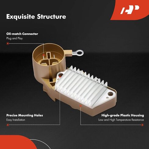A-Premium Alternator Voltage Regulator Compatible with Honda Civic del Sol, Accord, Odyssey, CRX, Prelude & Acura TL, CL, Integra, Legend, Vigor & Isuzu Oasis, 1.5L 1.6L 2.2L 2.5L 3.2L in Saudi Arabia