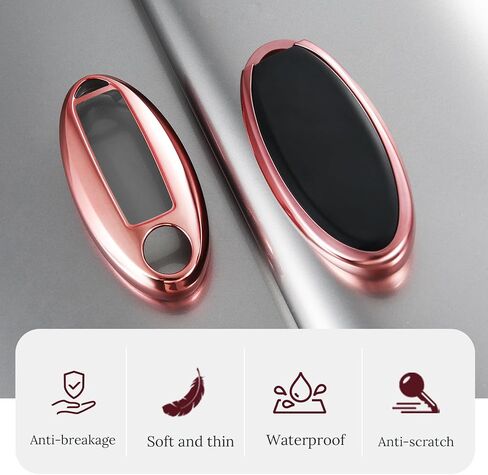 for Nissan Key Fob Cover, Stylish Soft TPU Key Case for Altima Sentra Maxima Rogue Armada Key Shell Series Keyless Entry Smart Car(Red, A) in Saudi Arabia
