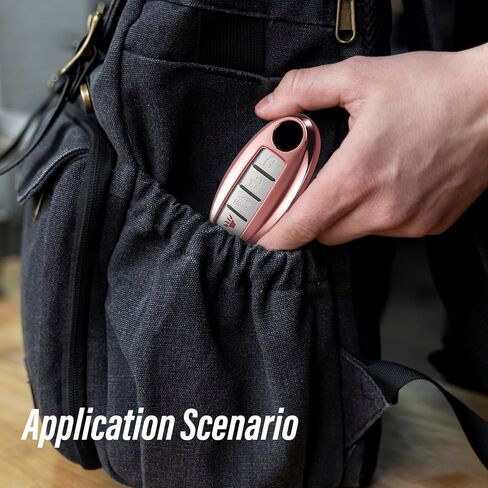 for Nissan Key Fob Cover, Stylish Soft TPU Key Case for Altima Sentra Maxima Rogue Armada Key Shell Series Keyless Entry Smart Car(Red, A) in Saudi Arabia
