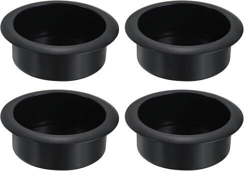 UXCELL 4 PCS كوب مسقط في البلاستيك ، 1.38 "× 4.25" يمكن أن يكون حامل البوكر كوب حامل كوب كوب لسيارة أريكة قارب البحرية ، أسود in Saudi Arabia