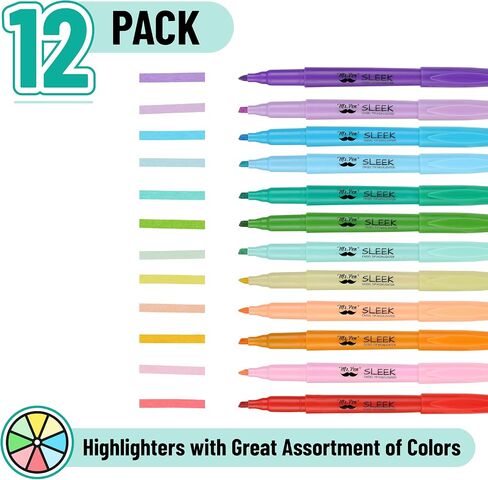 Mr. Pen- Pastel Highlighters, 36 Pack, Chisel Tip, Colorful, Cute Highlighters Assorted Colors, Quick Drying, Smear Resistant in Saudi Arabia