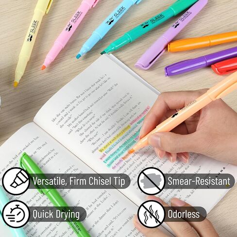 Mr. Pen- Pastel Highlighters, 36 Pack, Chisel Tip, Colorful, Cute Highlighters Assorted Colors, Quick Drying, Smear Resistant in Saudi Arabia