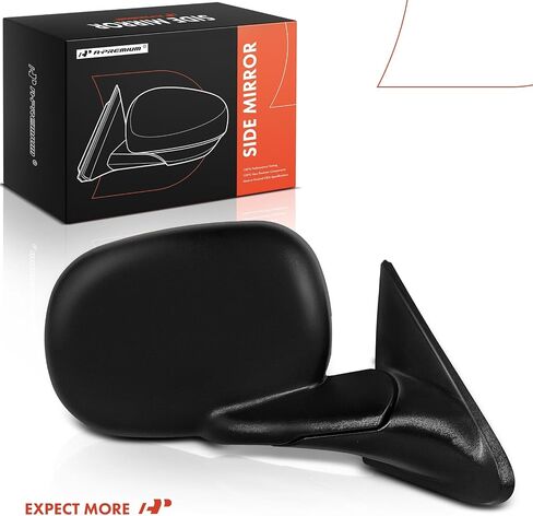 A-Premium Passenger Side Manual Door Mirror - Compatible with Dodge Ram 1500 1998-2001, Ram 2500 3500 1998-2002 - Non-Heated Manual Folding Textured Blac Outside Rear View Mirror - Replace# 55076478AB in Saudi Arabia