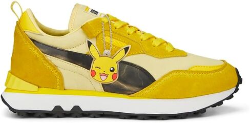 Puma Kids Boys Poke X Rider FV Lace Up Sneakers Shoes Nature - أصفر - حجم 6.5 م in Saudi Arabia