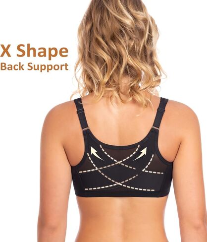 HACI Front Closure Posture Everyday Bra for Women Full Coverage Plus Size Bra Raceback in Saudi Arabia