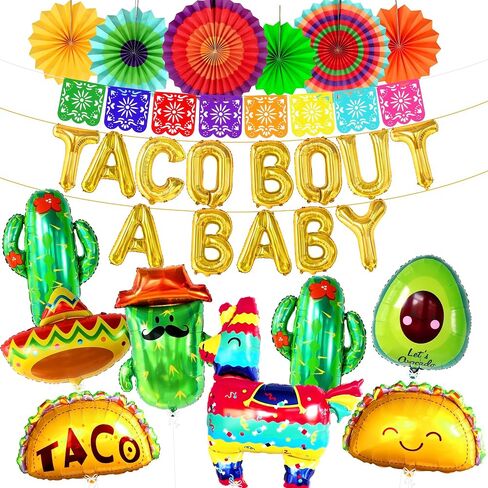 KatchOn 30 PCS Taco Bout A Fiesta Decorations - Mexican Party Banner, Balloons for Taco and Fiesta Themed Celebrations in Saudi Arabia