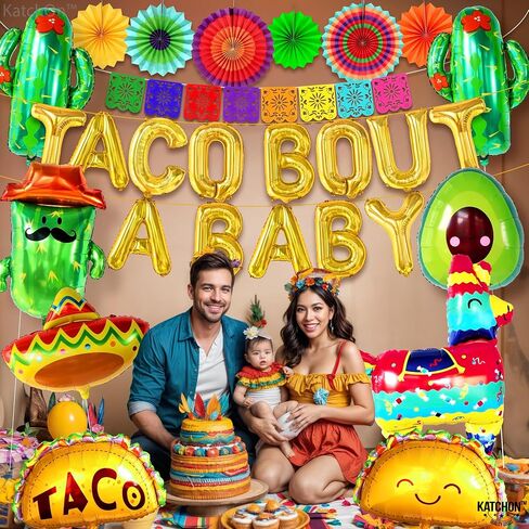 KatchOn 30 PCS Taco Bout A Fiesta Decorations - Mexican Party Banner, Balloons for Taco and Fiesta Themed Celebrations in Saudi Arabia