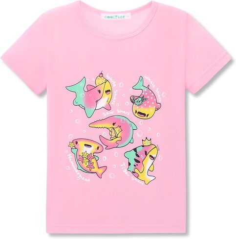 Toddler Girls' Short Sleeve Graphic T-Shirts - Green Blouse with Ice - Cream Print for Little Girls Size 2T-5T in Saudi Arabia