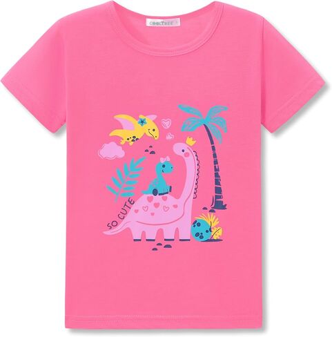 Toddler Girls' Short Sleeve Graphic T-Shirts - Green Blouse with Ice - Cream Print for Little Girls Size 2T-5T in Saudi Arabia