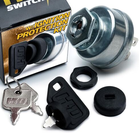 HD Switch Replaces Cub Cadet 1002 1030 1102 1208 1238 1340 1440 1535 1541 1641 Starter Ignition Key Switch - Ultimate Dual Protection Upgrade - 3 Keys & Free Carabiner in Saudi Arabia