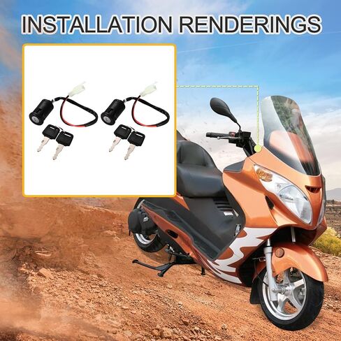 Goofit 2 Wire 2 Pack Ignition مفتاح التبديل استبدال 50cc 70cc 90cc 110cc 125cc 150cc 200cc 250cc scooter scooter go cart atv 4 wheeler Quad in Saudi Arabia