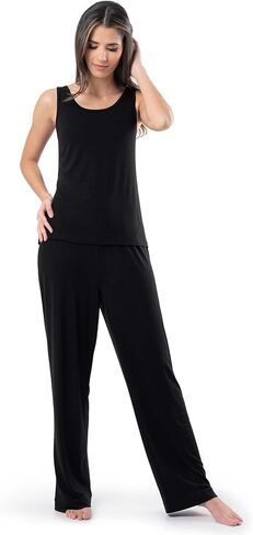 Fruit of the Loom womens Breathable Tank Top, Pant, and Cardigan Sleep Set in Saudi Arabia